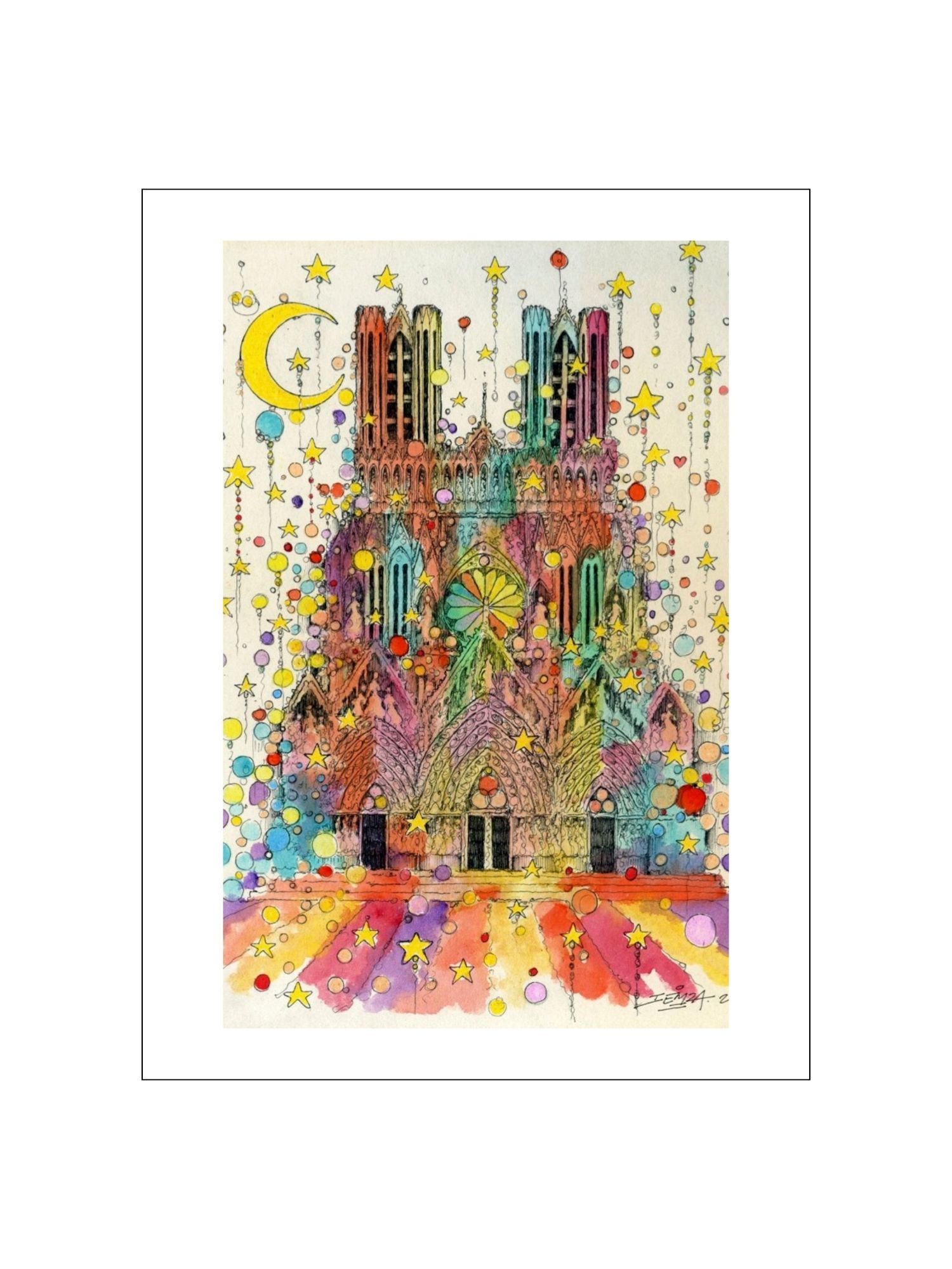 Grande carte – format 180 x 240 mm sur papier 300g – IEMZA